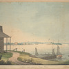 The bay of New York from Paulus Hook, Columbian Academy New York March 1796.