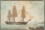 The United States ship President entering the harbor of Marseilles