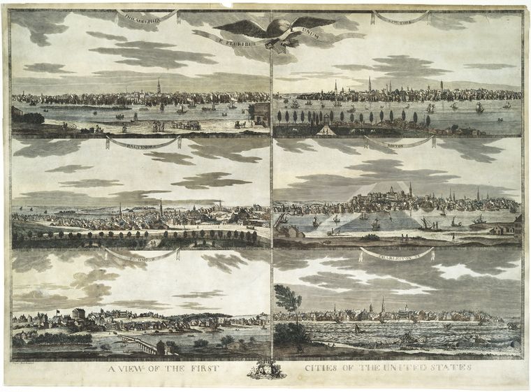 A view of the first cities of the United States; [Detail of Baltimore