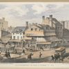 Old storehouses cor. Pearl and Chatham St. 1861.