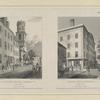 Plate 14th. St. George's Church, Beekman St. New York ; Clinton Hall, Beekman St. New York.
