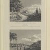 Plate 8th. Junction of Broadway and the Bowery, New York ; Bay and harbour of New York, from the Battery.