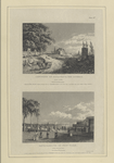 Plate 8th. Junction of Broadway and the Bowery, New York ; Bay and harbour of New York, from the Battery.