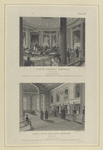 Plate 9th. Council Chamber, City Hall, New York ; Public room, Merchant's Exchange, New York.
