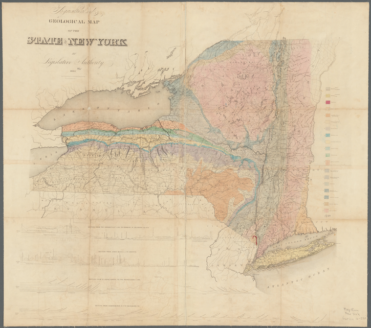 Agricultural and geological map of the state of New York - NYPL Digital ...