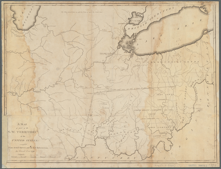 A map of part of the N. W. Territory of the United States [1796] by Samuel Lewis