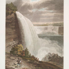 Niagara Falls, part of the American fall, from the foot of the stair case.