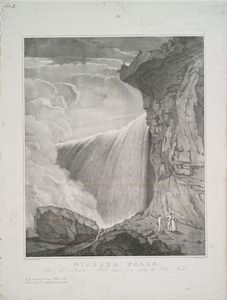 Niagara Falls, part of the British fall, taken from under the Table Rock.