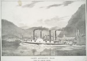 Saint Anthonys Nose. View on North River.