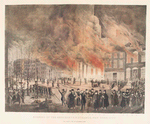 Burning of the Merchants Exchange, New York City.  The great fire of December, 1835.