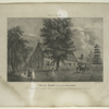 View of Flushing (Long Island) North America.  Mr Bowne's house.  It remains in the possession of his family ever since 1661 time when it was built.