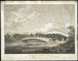 The Upper Ferry Bridge over the River Schuylkill near Morris Street in the county of Philadelphia