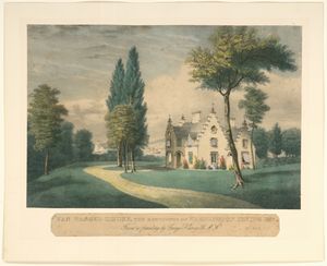 Irving's residence on the Hudson.]