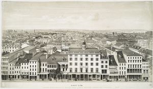Panoramic views of Philadelphia, from the State House.] North view, looking across Chestnut St. towards Spring Garden, Northern Liberties and Kensington.