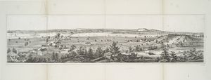 View of New Haven, Connecticut, from Ferry Hill.]