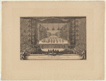 Theatre fait dans la mesme allée, sur le quel la comédie, et le ballet de La princesse d'Elide furent representéz