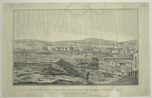 Sn. Fo. the morning after the great fire of May, 4th, view taken from the corner of Broadway and [Sans]one Sts.