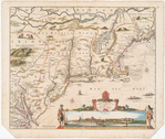 Novi Belgii Novaeque Angliae nec non partis Virginiae tabula multis in locis emendata.