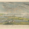 A view of the bombardment of Fort McHenry, near Baltimore, by the British fleet....