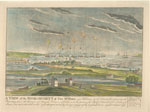 A view of the bombardment of Fort McHenry, near Baltimore, by the British fleet....