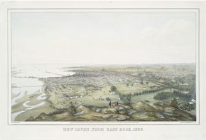 New Haven, from East Rock, 1853.