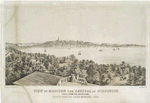 View of Madison the capital of Wisconsin.  Taken from the water cure, south side of Lake Menona, 1855.
