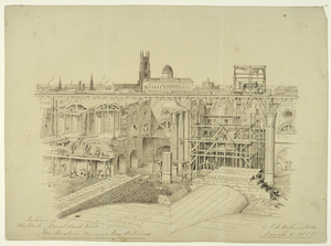 Interior of vestibule, Canal Street front, New Custom House, New Orleans