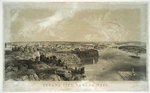Ottawa City, Canada west.  (late Bytown.)  View of the uppertown, looking up the Ottawa River, from Government Hill.