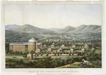 View of the University of Virginia, Charlottesville & Monticello.