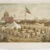 Buildings of the Great Central Fair, in aid of the U.S. Sanitary Commission Logan Square, Philadelphia, June 1864.