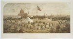 Buildings of the Great Central Fair, in aid of the U.S. Sanitary Commission Logan Square, Philadelphia, June 1864.