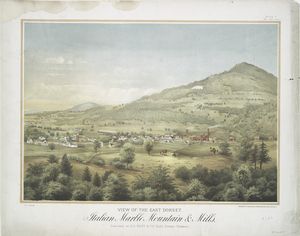 View of the East Dorset, Italian marble mountains and mills.