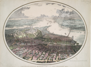 Birds-eye view of Washington, D.C. and environs, 1865.
