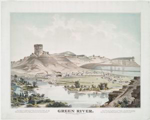 View of Green River, Wyoming Territory (looking north)