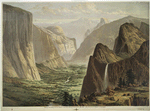 View of Yosemite Valley, California.