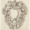 Cartouche contenant un écusson vide