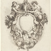 Cartouche contenant un écusson vide