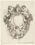 Cartouche contenant un écusson vide