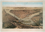 Bird's eye view of the city of New York.  Brooklyn.  Williamsburg.