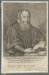 Iohannes Wirtz S.S. Theologiae Professor Collegi Carolini Canonicus et Aedilis.  Denatus die 6 Sept. Anno. 1658. Aetatis 67. Ingeniosa manus faciem simulavit in aere. Noscendum ingenio se dedit Ipse suo.