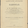 The languages and races of Dardistan