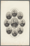 Generals of our army 1861. Lieut. Gen. Winfield Scott. Maj. Gen. Geo. B. McClellan. Maj. Gen. John A. Dix. Maj. Gen. Nathl. P. Banks. Brig. Gen. Nathl. Lyon. Maj. Gen. John E. Wool. Brig. Gen. Robt. Anderson. Maj. Gen. J.C. Fremont. Maj. Gen. Benj. Butler