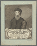 Iohannes Wiclef Angulus, theological doctor et professor in academia Oxoniensi. Obiit Anno 1387. Scripta ejus in Concilio Constantiensi damnata Anno 1415. Sepulchro ejecta ejus offa combusta Anno 1428
