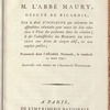 Opinion de M. l'abbé Maury