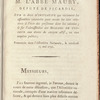 Opinion de M. l'abbé Maury