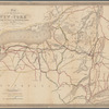 Map of the state of New-York showing its water and rail road lines, Jan 1855