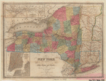 Map of the state of New York showing the location of boundaries of counties & townships, cities, towns and villages, the courses of rail roads, canals & stage roads