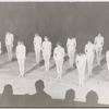 Students of the of the School of American Ballet in opening pose of Serenade at its premier performance