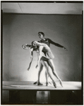Patricia McBride, Melissa Hayden, and Frank Hobi in Balanchine's "Serenade"