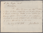 Joel Barlow to John Vaughan, merchant at Philadelphia, Hamburg